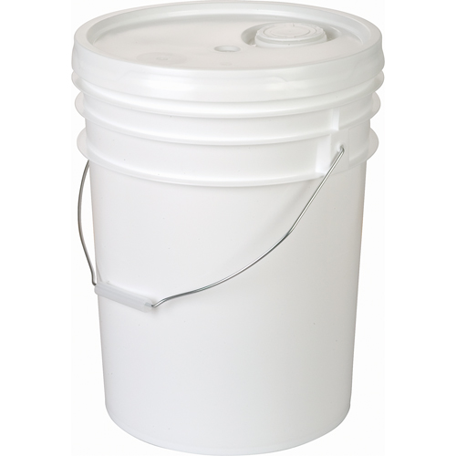 Seau blanc avec couvercle &agrave; joint d'&eacute;tanch&eacute;it&eacute;, Plastique, 20 L Dufferin Supply