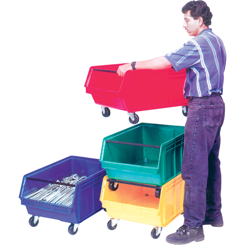 Mobile Giant Stacking Bin, 11-7/8" H x 18-3/8" W x 29" D, 150 lbs. Capacity, Blue Dufferin Supply
