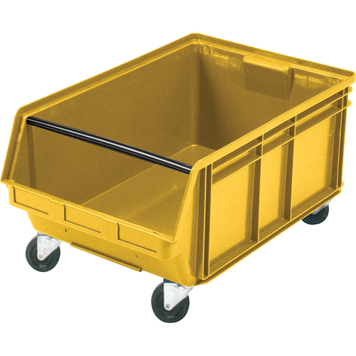 Mobile Giant Stacking Bin, 11-7/8" H x 18-3/8" W x 29" D, 150 lbs. Capacity, Yellow Dufferin Supply