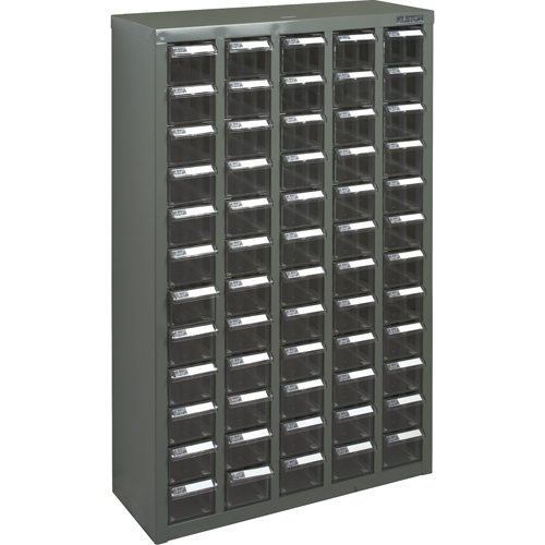 KPC-500 Parts Cabinet, Galvanized Steel, 60 Drawers, 22-3/5" x 8-7/10" x 36-9/10", Grey Dufferin Supply