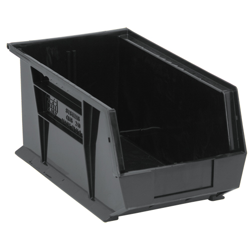 Bacs ultra empilable & suspendable, 8-1/4" la, 7" h x 14-3/4" p, Noir Dufferin Supply