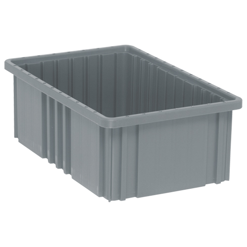 Contenants Divider Box, Plastique, 16,5" la x 10,9" p x 6" h, Gris Dufferin Supply