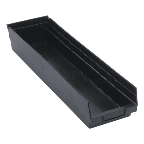Economy Shelf Bin, 6-5/8" W x 4" H x 23-5/8" D, Black Dufferin Supply