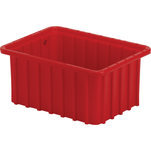 Divider Box, Polyethylene, 9.8" W x 7.3" D x 5" H, Red Dufferin Supply