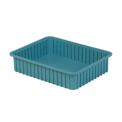Contenants Divider Box, Poly&eacute;thyl&egrave;ne, 22,4" la x 17,4" p x 5" h, Bleu p&acirc;le Dufferin Supply