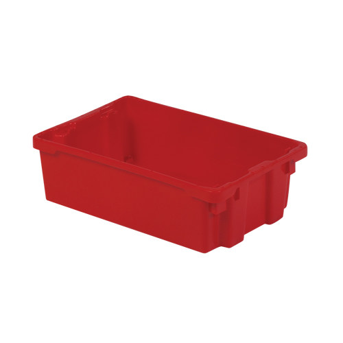 Polylewton Stack-N-Nest&reg; Containers, 6.2" x 20.1" x 13", Red Dufferin Supply