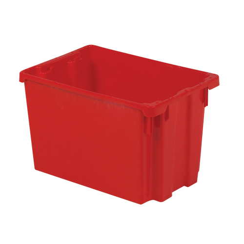 Contenants Stack-N-Nest Polylewton, 12,1" x 19,4" x 12,9", Rouge Dufferin Supply