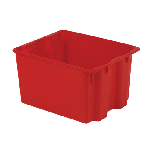 Polylewton Stack-N-Nest&reg; Containers, 12" x 21" x 17", Red Dufferin Supply