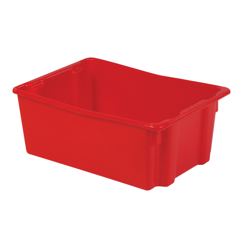 Polylewton Stack-N-Nest&reg; Containers, 10.5" x 26.1" x 18.7", Red Dufferin Supply