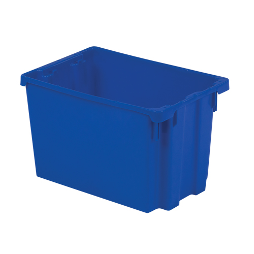Polylewton Stack-N-Nest&reg; Containers, 12.1" x 19.4" x 12.9", Blue Dufferin Supply
