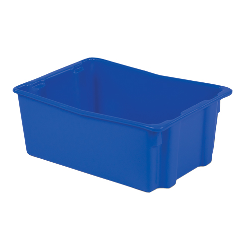 Polylewton Stack-N-Nest&reg; Containers, 10.5" x 26.1" x 18.7", Blue Dufferin Supply