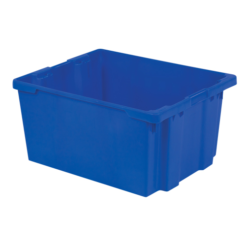 Polylewton Stack-N-Nest&reg; Containers, 15.1" x 30.1" x 24", Blue Dufferin Supply