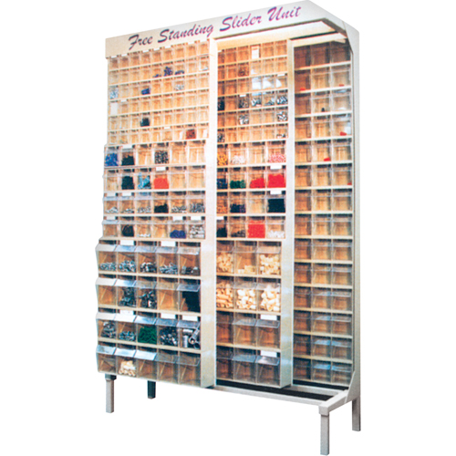 SYST&egrave;ME COULISSANT A/56BACS16"PX74"HX48"LA, 48" la x 18" p x 77" h, 56 bacs Dufferin Supply