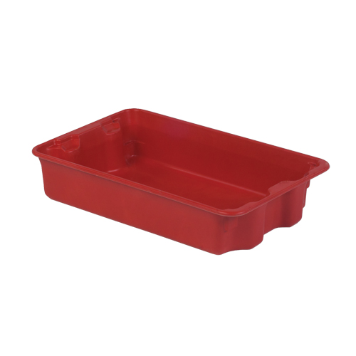 Stack-N-Nest&reg; Plexton Containers, 14.8" W x 24.3" D x 5.1" H, Red Dufferin Supply