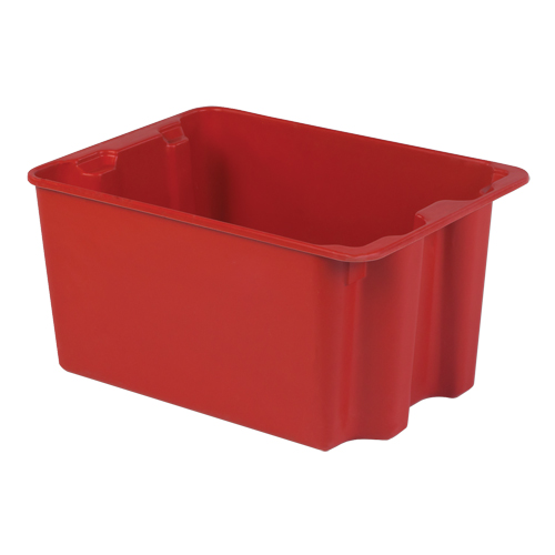 Contenants Stack-N-Nest de Plexton, 19,9" la x 27,5" p x 14" h, Rouge Dufferin Supply