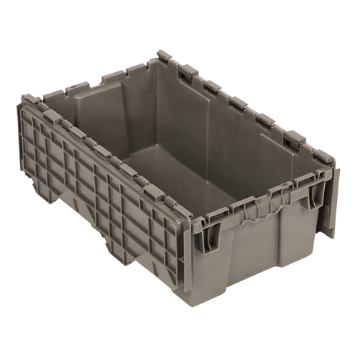 Attached-Top Distribution Container, 11-9/16" x 19-5/8' x 7-1/2", Grey Dufferin Supply