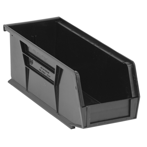 Ultra Stack & Hang Bin, 4-1/8" W x 4" H x 10-7/8" D, Black Dufferin Supply