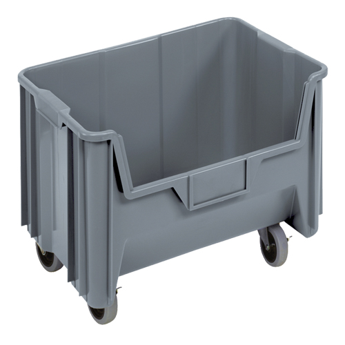 Mobile Giant Stack Container, 12-7/16" H x 19-7/8" W x 15-1/4" D, 250 lbs. Capacity, Grey Dufferin Supply