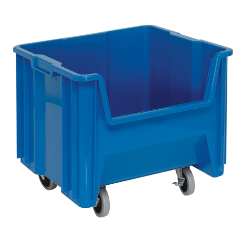 Mobile Giant Stack Container, 12-1/2" H x 16-1/2" W x 17-1/2" D, 250 lbs. Capacity, Blue Dufferin Supply
