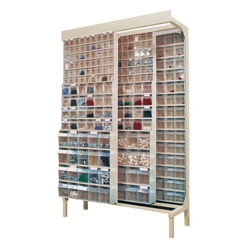 Free-Standing Tip-Out Bins Slider System, 48" W x 18" D x 77" H, 364 Drawers Dufferin Supply