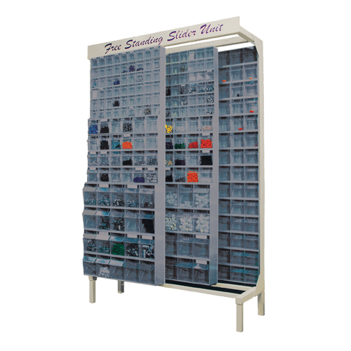 Free-Standing Tip-Out Bins Slider System, 48" W x 18" D x 77" H, 336 Drawers Dufferin Supply