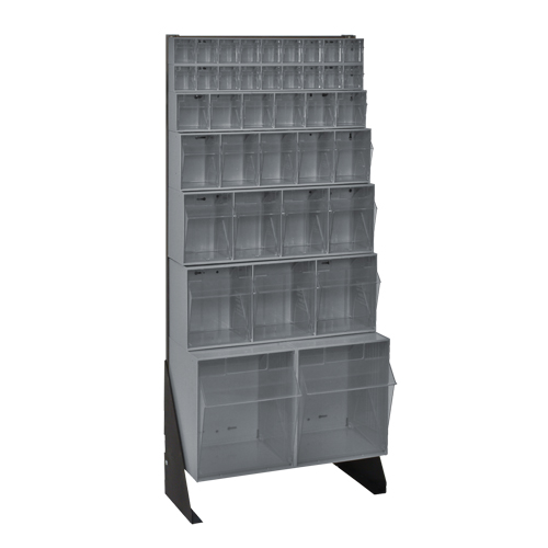 Tip-Out Bins Stand, 23-5/8" W x 8" D x 52" H, 38 Drawers Dufferin Supply