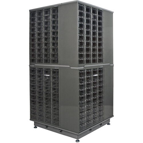 KPC-600 Parts Cabinet, Galvanized Steel, 40 Drawers, 18-3/10" x 8-7/10" x 25-3/10", Grey Dufferin Supply