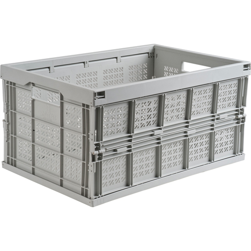 Bac repliable, 21" lo x 14" la x 10,5" h, Gris Dufferin Supply