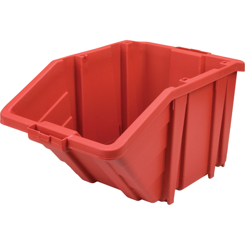 Bac g&eacute;ant en plastique, 15-1/2" la x 13" H x 25" p, Rouge, Capacit&eacute; 200 lb Dufferin Supply