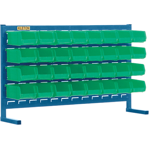 Louvered Rack with Bins, 32 Bins, 36" W x 8-1/4" D x 22" H Dufferin Supply