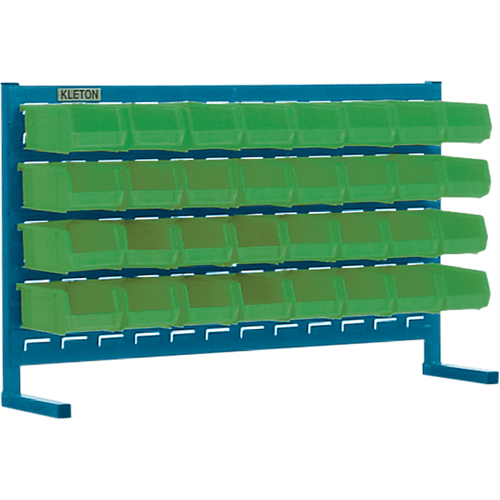 Louvered Rack with Bins, 32 Bins, 36" W x 8-1/4" D x 22" H Dufferin Supply