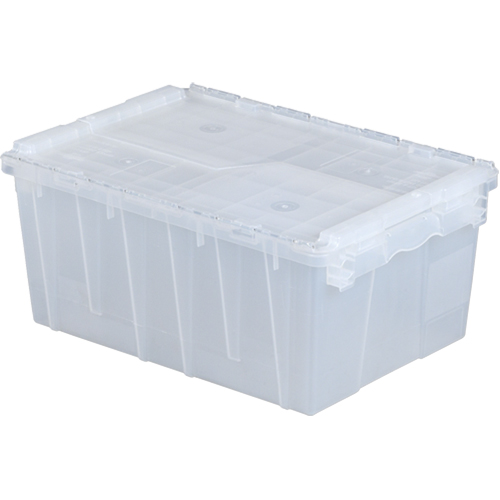 Flipak&reg; Polypropylene Plastic (PP) Distribution Containers, 21.8" x 15.2" x 9.3", Clear Dufferin Supply