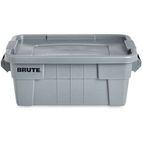 Bac de stockage Brute avec couvercle, 27,88” p x 16,5” la x 10,7" h, Capacit&eacute; 112 lb, Gris Dufferin Supply