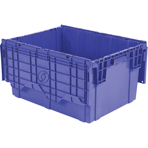 Flipak Polyethylene Plastic (PE) Distribution Containers, 27.9" x 20.9" x 15.2", Blue Dufferin Supply