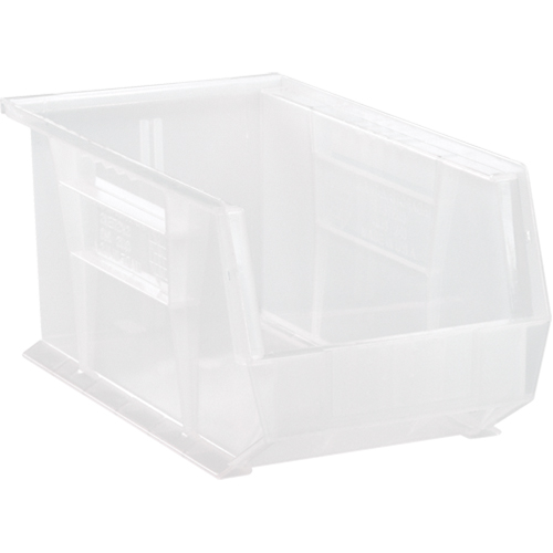 Clear-View Ultra Stack & Hang Bin, 8-1/4" W x 7" H x 14-3/4" D, Clear Dufferin Supply