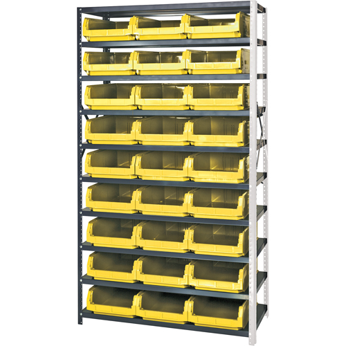 Shelving Unit with Stacking Bins, Steel, Magnum Bin, 650 lbs. Capacity, 42" W x 76" H Dufferin Supply
