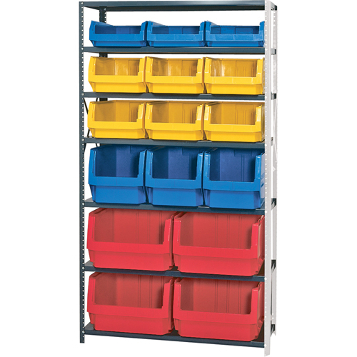 &eacute;l&eacute;ment de rayonnage avec bacs empilables, Acier, Bac Magnum, Capacit&eacute; 650 lb, 42" la x 76" h Dufferin Supply