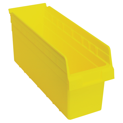 Store-Max Shelf Bins, 6-5/8" W x 8" H x 17-7/8" D, Yellow, 56 lbs. Capacity Dufferin Supply