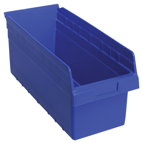 Bacs pour &eacute;tag&egrave;re Store-Max, 8-3/8" la x 8" H x 17-7/8" p, Bleu, Capacit&eacute; 56 lb Dufferin Supply