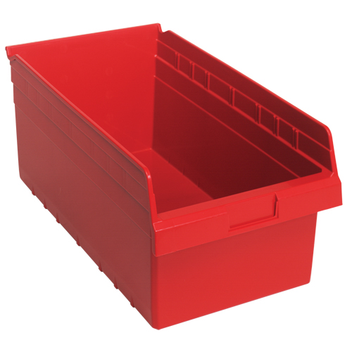 Bacs pour &eacute;tag&egrave;re Store-Max, 11-1/8" la x 8" H x 17-7/8" p, Rouge, Capacit&eacute; 56 lb Dufferin Supply