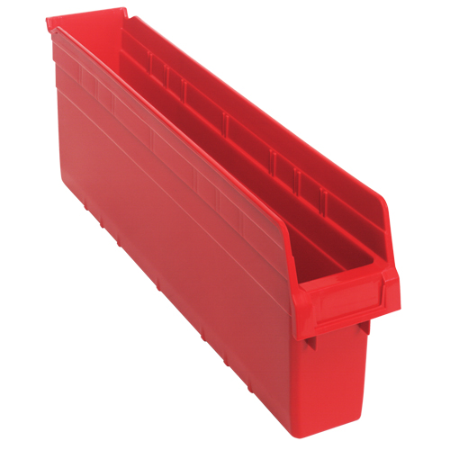 Bacs pour &eacute;tag&egrave;re Store-Max, 4-3/8" la x 8" H x 23-5/8" p, Rouge, Capacit&eacute; 68 lb Dufferin Supply
