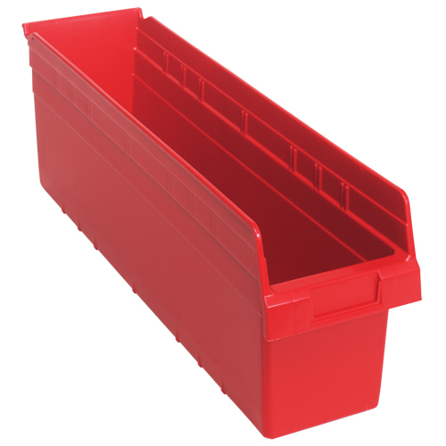 Bacs pour &eacute;tag&egrave;re Store-Max, 6-5/8" la x 8" H x 23-5/8" p, Rouge, Capacit&eacute; 68 lb Dufferin Supply