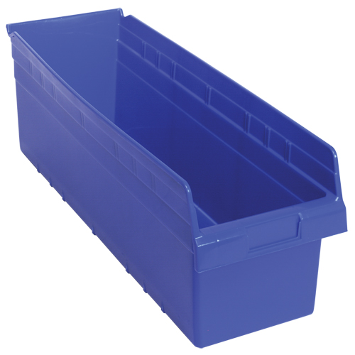 Bacs pour &eacute;tag&egrave;re Store-Max, 8-3/8" la x 8" H x 23-5/8" p, Bleu, Capacit&eacute; 68 lb Dufferin Supply