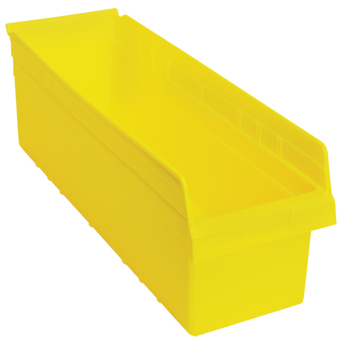 Store-Max Shelf Bins, 8-3/8" W x 8" H x 23-5/8" D, Yellow, 68 lbs. Capacity Dufferin Supply