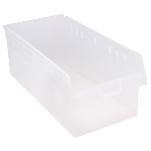 Bacs pour &eacute;tag&egrave;re Store-Max, 11-1/8" la x 8" H x 23-5/8" p, Transparent, Capacit&eacute; 68 lb Dufferin Supply