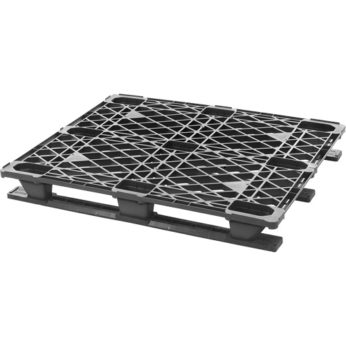 Stackable Plastic Pallet, 4-Way Entry, 48" L x 40" W x 5-3/5" H Dufferin Supply