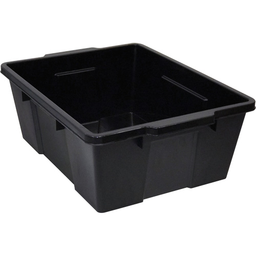 Contenant avec loquets en plastique,  la x 21" p x 7,75" h, Noir Dufferin Supply