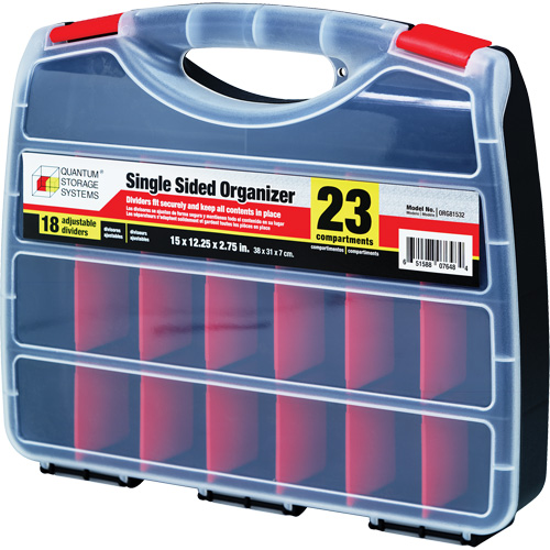 Boîte &agrave; compartiments en plastique, 12-1/4" la x 15" p x 2-3/4" h, 23 compartiments Dufferin Supply