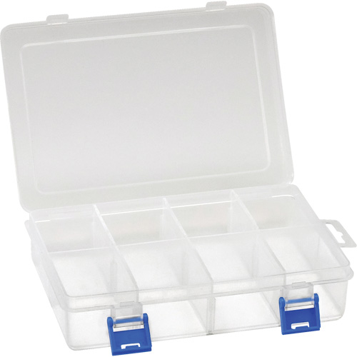 Boîte &agrave; compartiments en plastique, 5,5" la x 7,75" p x 1,75" h, 8 compartiments Dufferin Supply