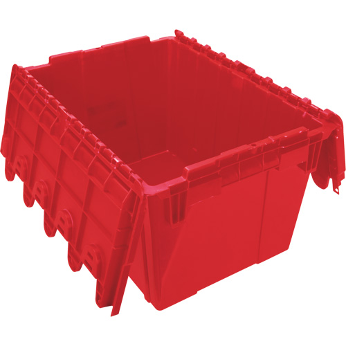 Contenant de distribution en plastique avec dessus basculant, 21,65" x 15,5" x 12,5", Rouge Dufferin Supply